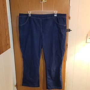 Plus size stretch denim bootcut pants